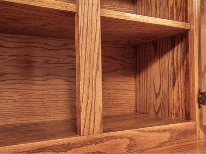 Oak  Hutch with 3 Glass Doors