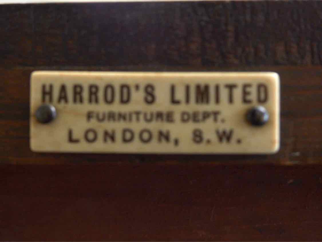 Harrods Mahogany Two Pane Glass Door Bookcase