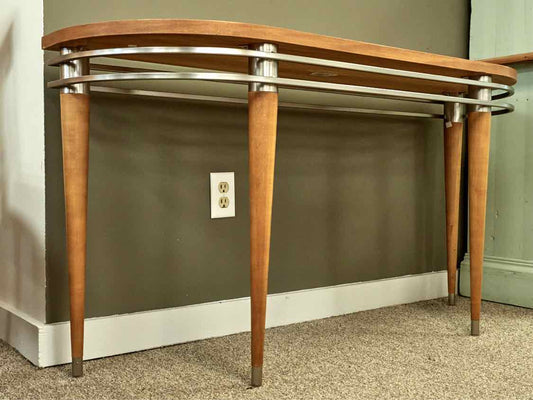 Ethan Allen 'Radius' Console in Light Blonde