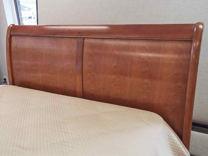 Stickley Cherry Queen Bed with Wood Rails