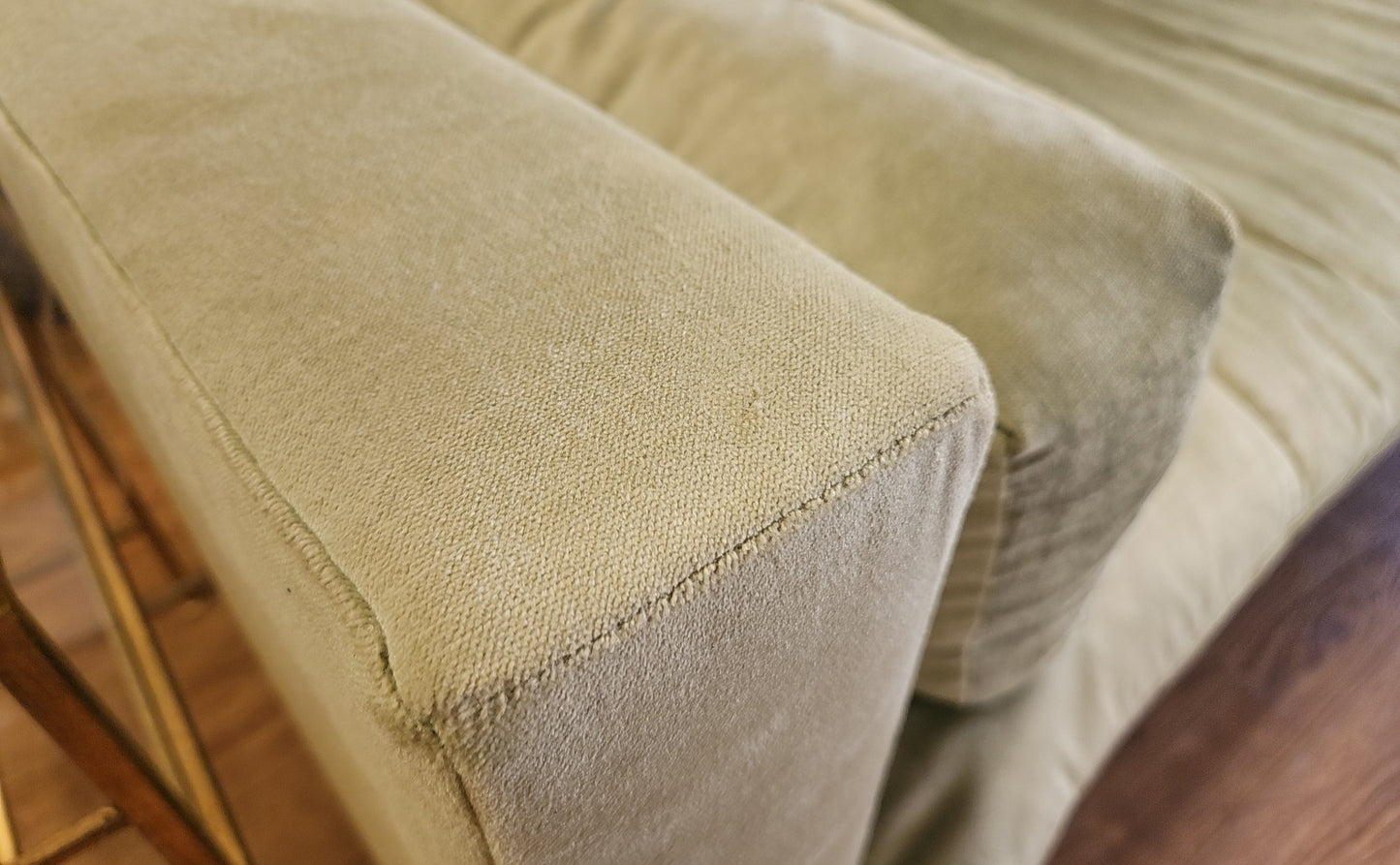 Hickory Chair 'Julien' Curved Sofa in Sage