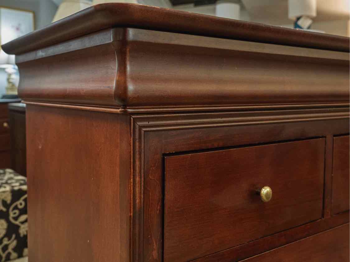 Louis Phillip Style 12 Drawer Dresser with Bronze Finish Knobs