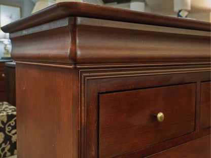 Louis Phillip Style 12 Drawer Dresser with Bronze Finish Knobs