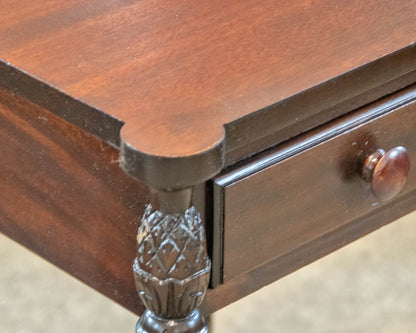 Single Drawer Nightstand in Dark Finish Mahogany