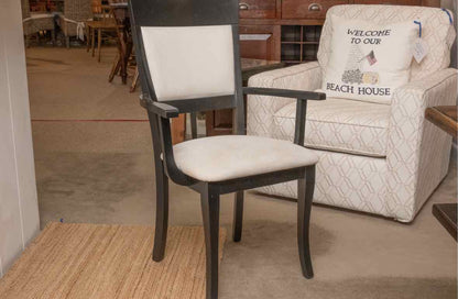 Bermex Table in Black Wipestain Finish  & 6 Chair Set