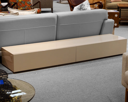 Low Profile Creme Coloured Lacquered Credenza