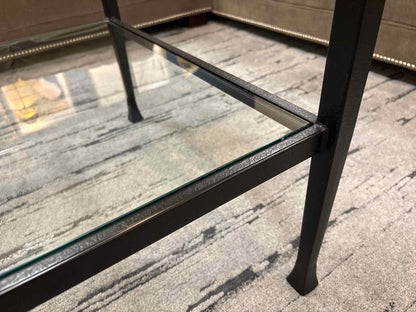Pottery Barn 'Tanner' Glass Top Cocktail Table