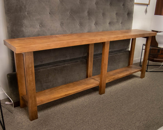 Pottery Barn Reed 84" Grand Console in Antique Umber Finish