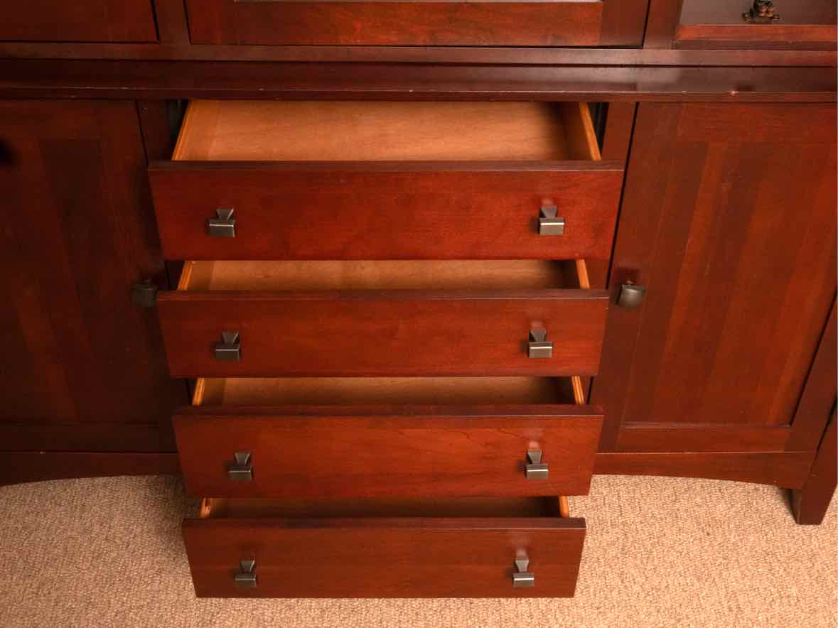 Kincaid  2-Piece Solid Cherry China Hutch with 3 Glass Doors & 4 Drawers