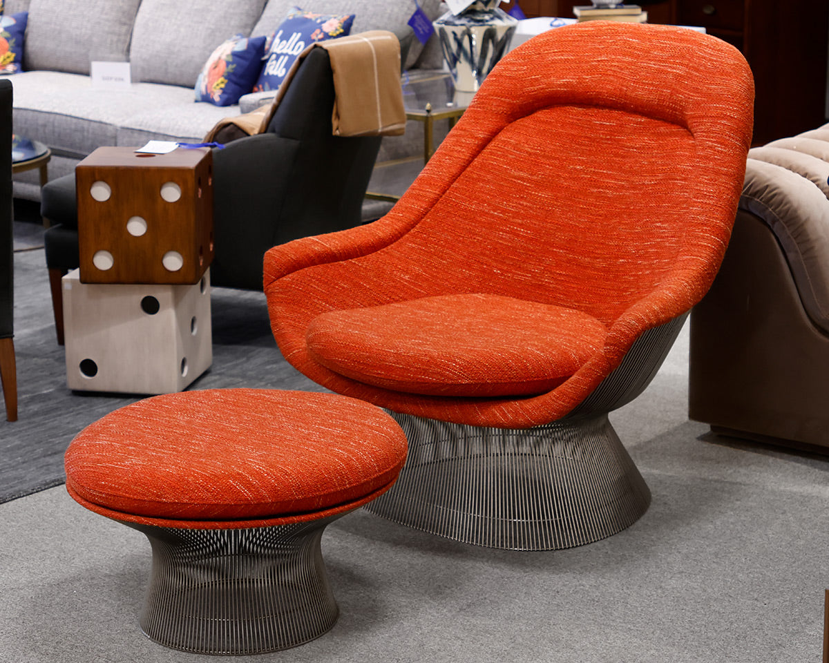 Original Restored Planter Easy Chair and Ottoman