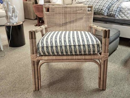 Pair of Serena & Lily 'Mattituck' Rattan Arm Chairs