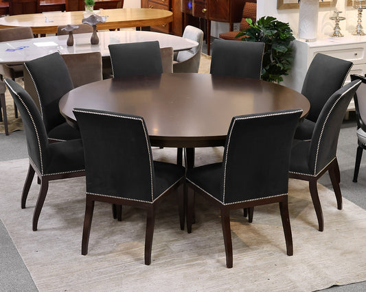 Custom 72" Dining Table and Eight Chairs