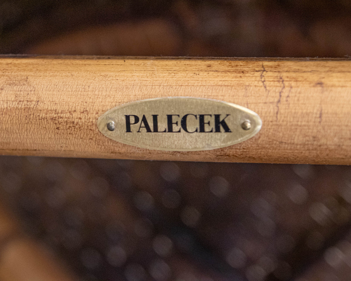 Palacek Bamboo Rattan Wicker Barrel Chair in Honey Finish