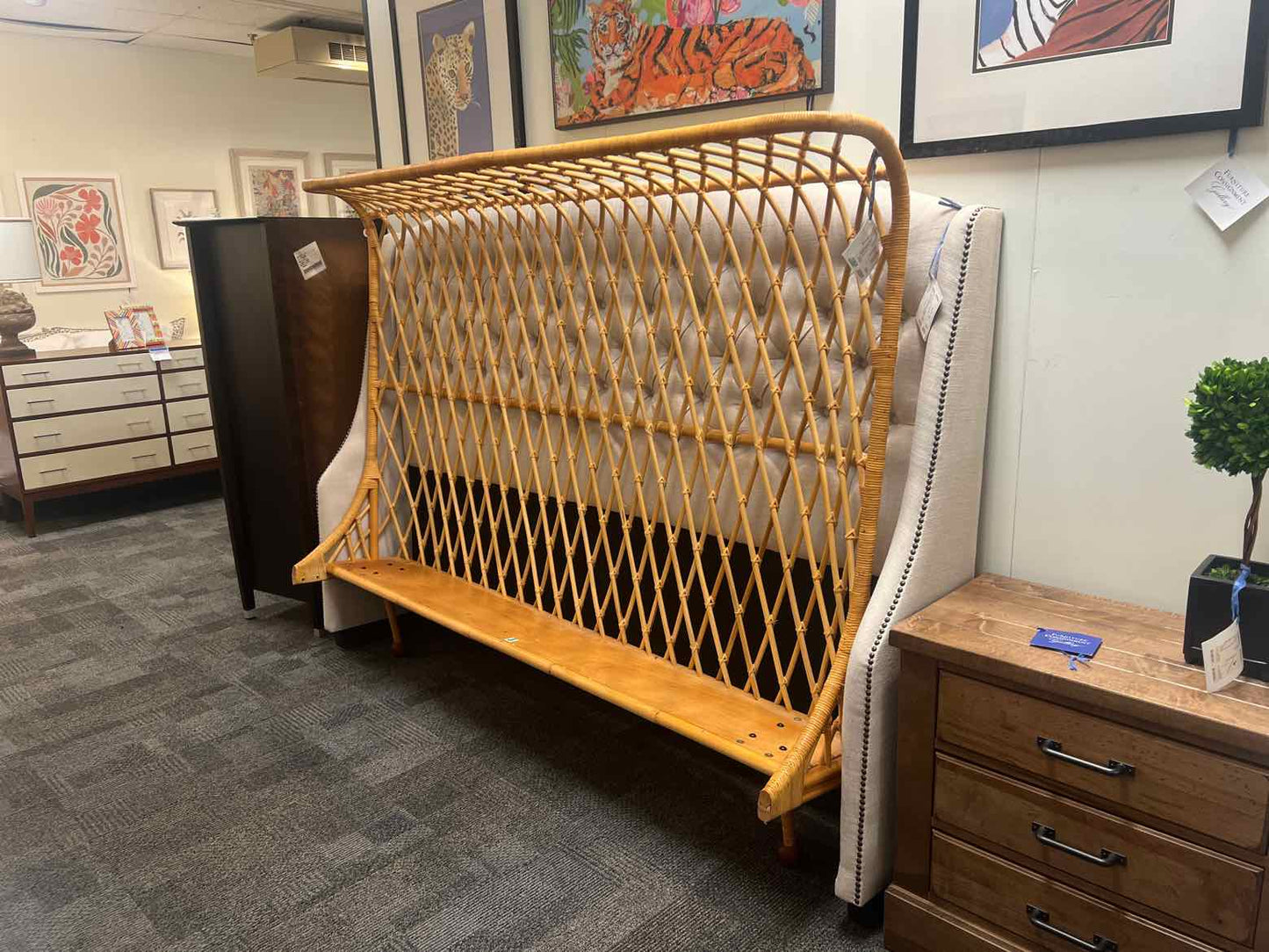 Anthropologie 'Pari' Rattan King Bed