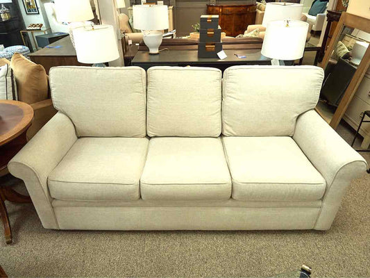 Rowe 3 Cushion Loose Back Sofa in Wheat