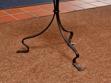 Tile Top Metal Legs Accent Table