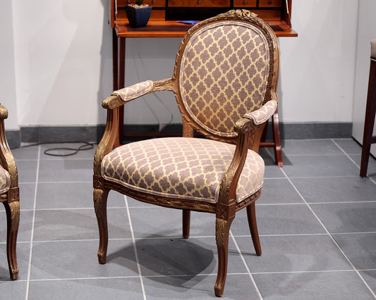 Pair of Custom Antique Accent Chairs