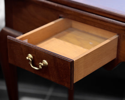 Mahogany Flip Top Cookie Cutter Corners Accent Game Table