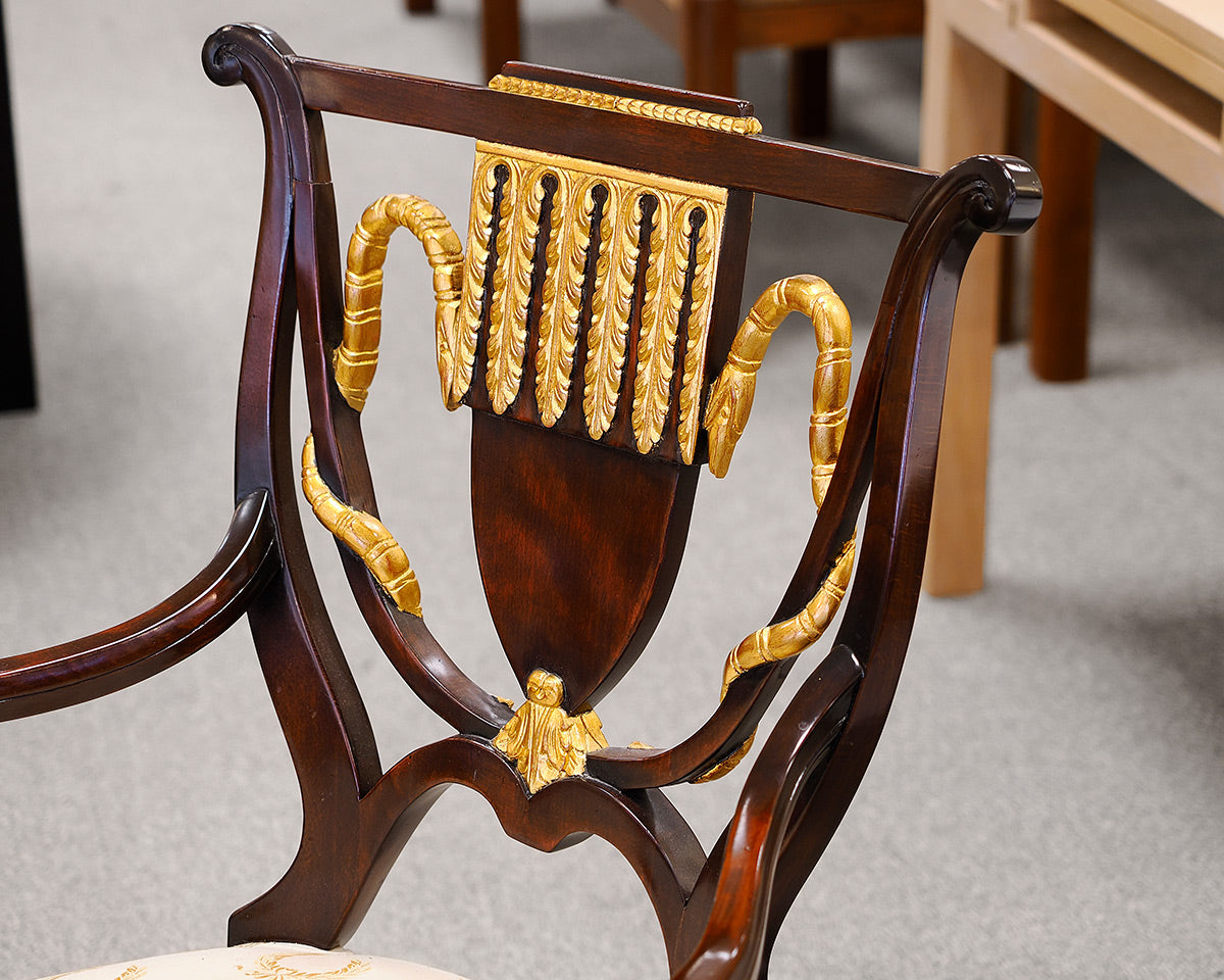 Set of Ten William Switzer Russian Neo-Classical Dining Chairs