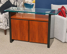 Henredon 'Elan Collection' Hawaiian Koa Wood Servers with Glass Top