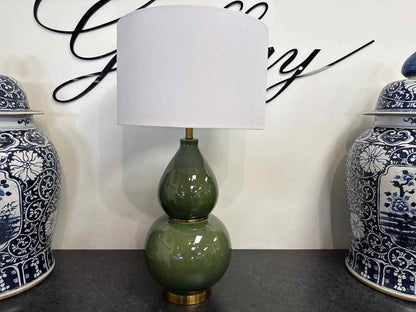 'Gourd' Table Lamp in Moss Green