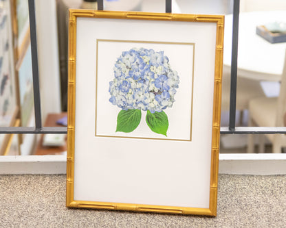 'Hydrangea Bloom 1' Bamboo Framed Print
