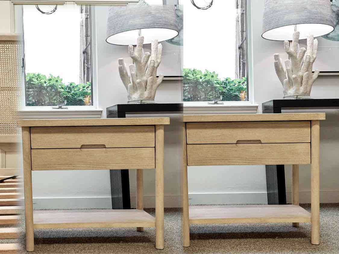 Pair of Pottery Barn Manzanita 28" Nightstands in Bone White Finish
