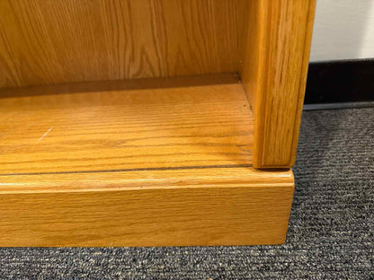 Double Wide Oak Bookcase