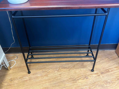 Cherry Console Table on Iron Base