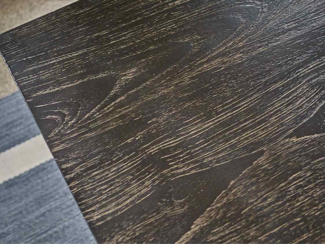 Brownstone Dining Table with Butterfly Leaf on Contemporary Pedestals