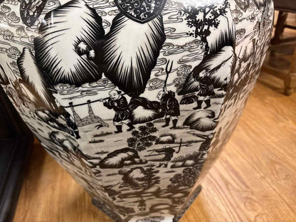 Ethan Allen Extra Large Porcelain Ginger Jar