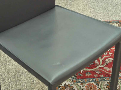Set of Eight Bo Concept Gray Leather Dining Chairs