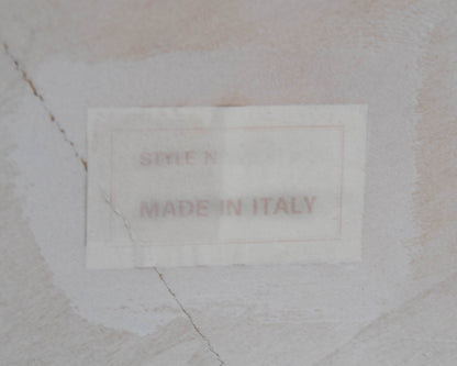 Italian Made White Finish Side Table with Swan Head Accent