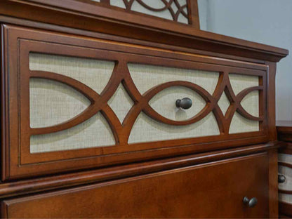 King Size Cherry Stain Bedroom Set