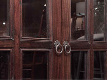 Espresso Finish 4 Window Pane Display Cabinet/Bookcase