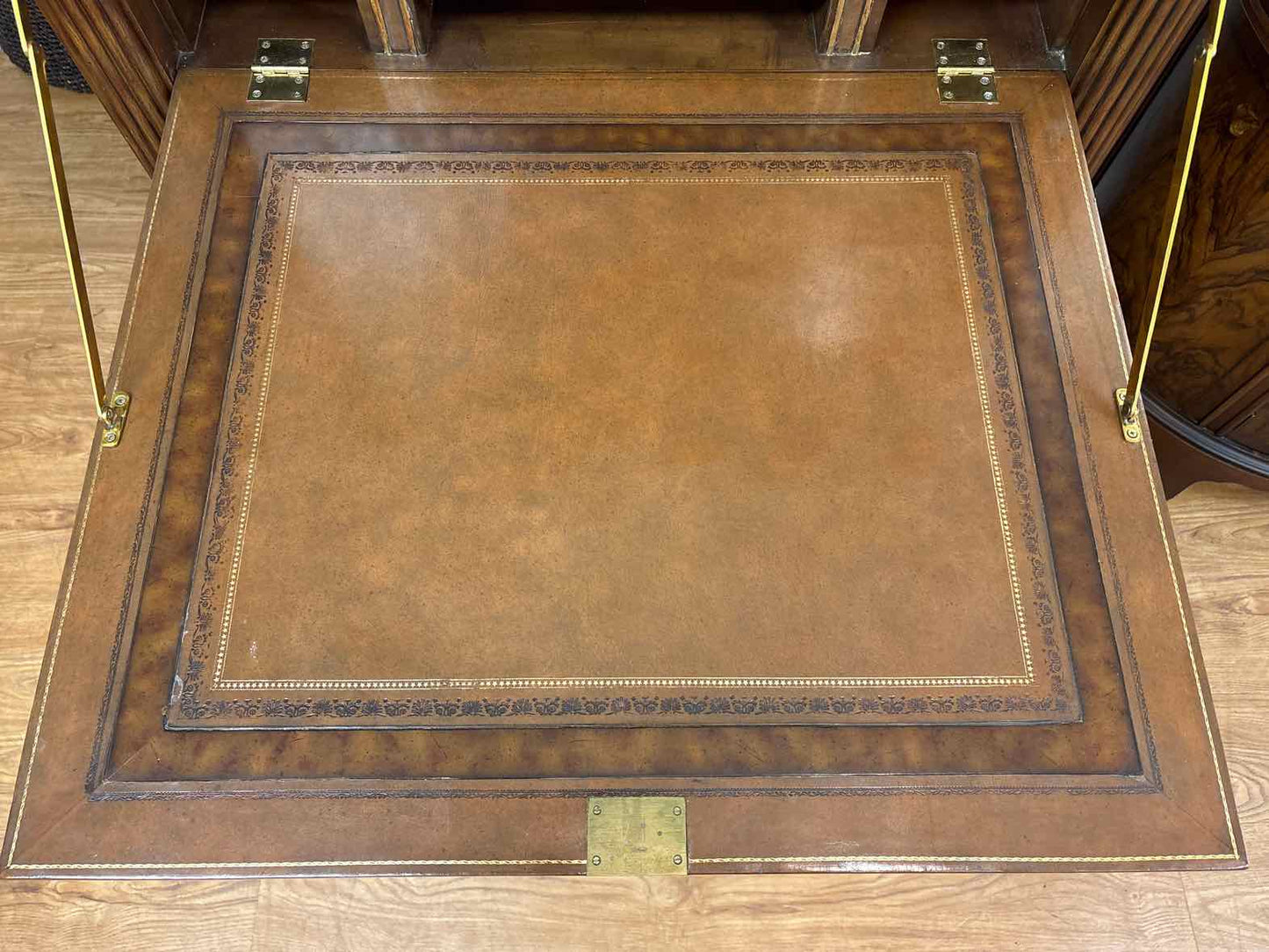 Maitland-Smith Biedermeier-Style Leather Secretary Desk