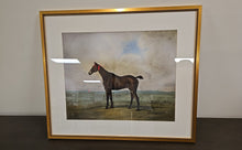 'Equestrian II B' Horse Illustration with Landscape
