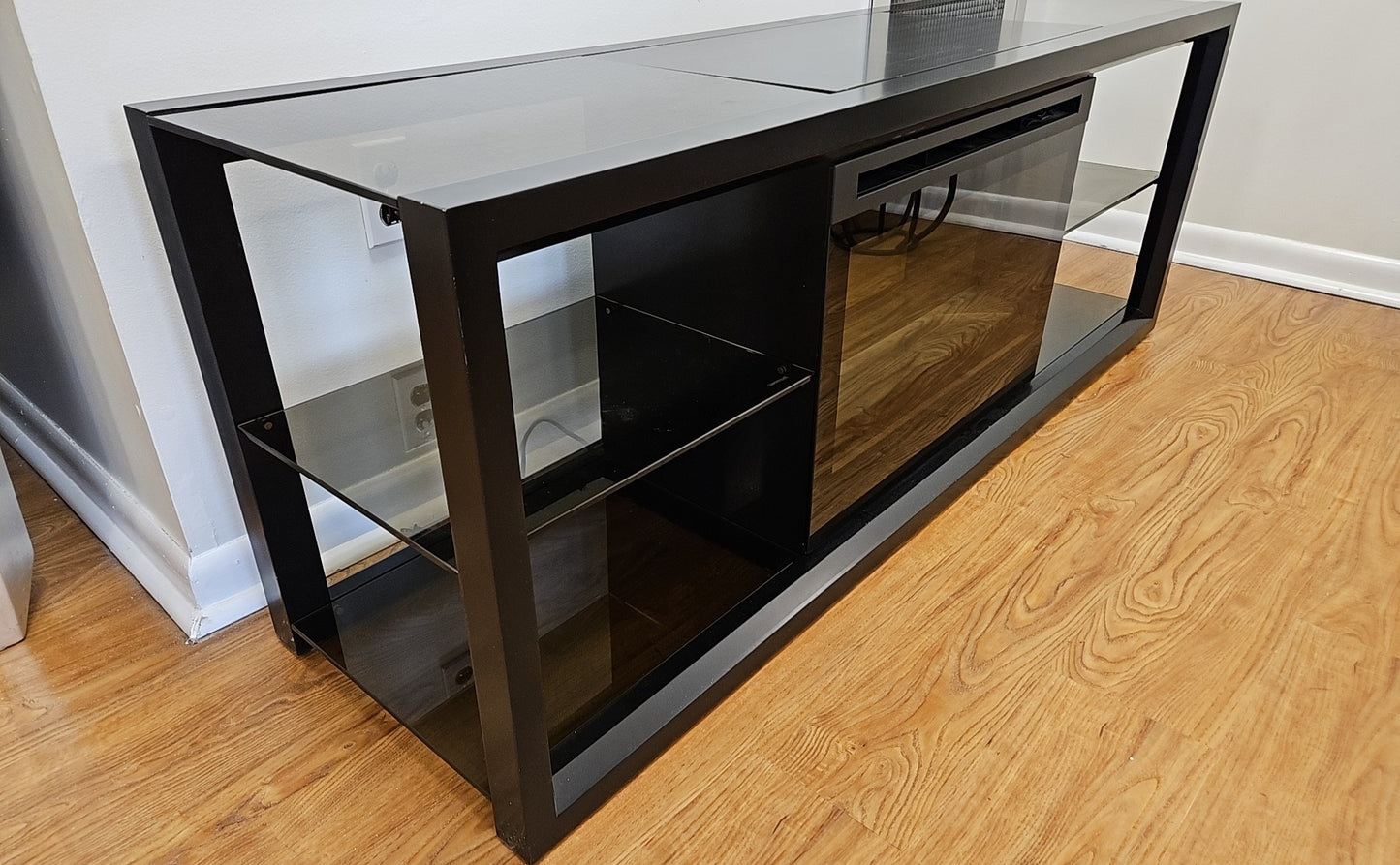 Dimplex Black Lacquer Fireplace Media Console