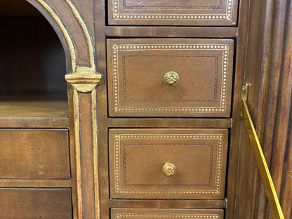 Maitland-Smith Biedermeier-Style Leather Secretary Desk