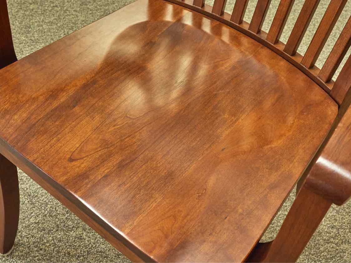 Fusion Designs Solid Cherry Dining Table & Set of 12 Slatback Chairs