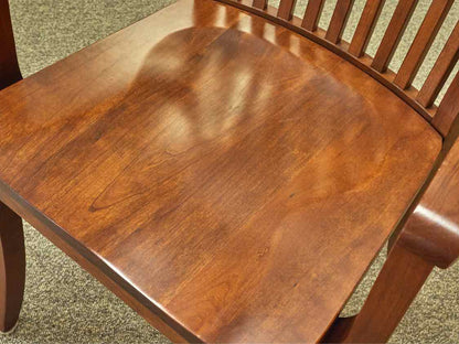 Fusion Designs Solid Cherry Dining Table & Set of 12 Slatback Chairs