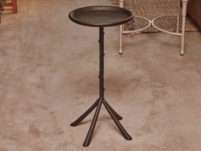 Global Views Black Finish Metal Accent  Drink Table
