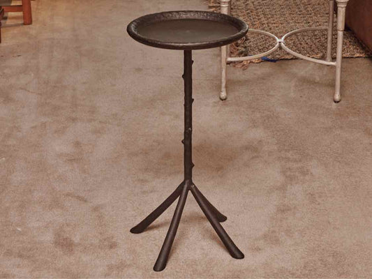 Global Views Black Finish Metal Accent  Drink Table