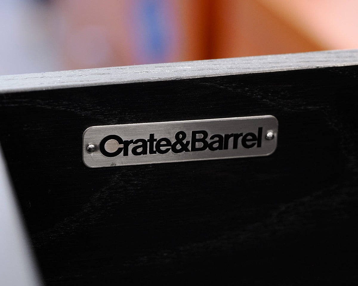 Crate & Barrel Black 6-Drawer Desser