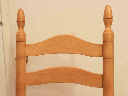 Set Of 8 Ash Ladder Back Rush  Seats Dining Chairs