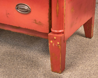 Antique Federal Chest in Barn Door Red Finish