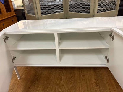 Contemporary White Lacquer Console
