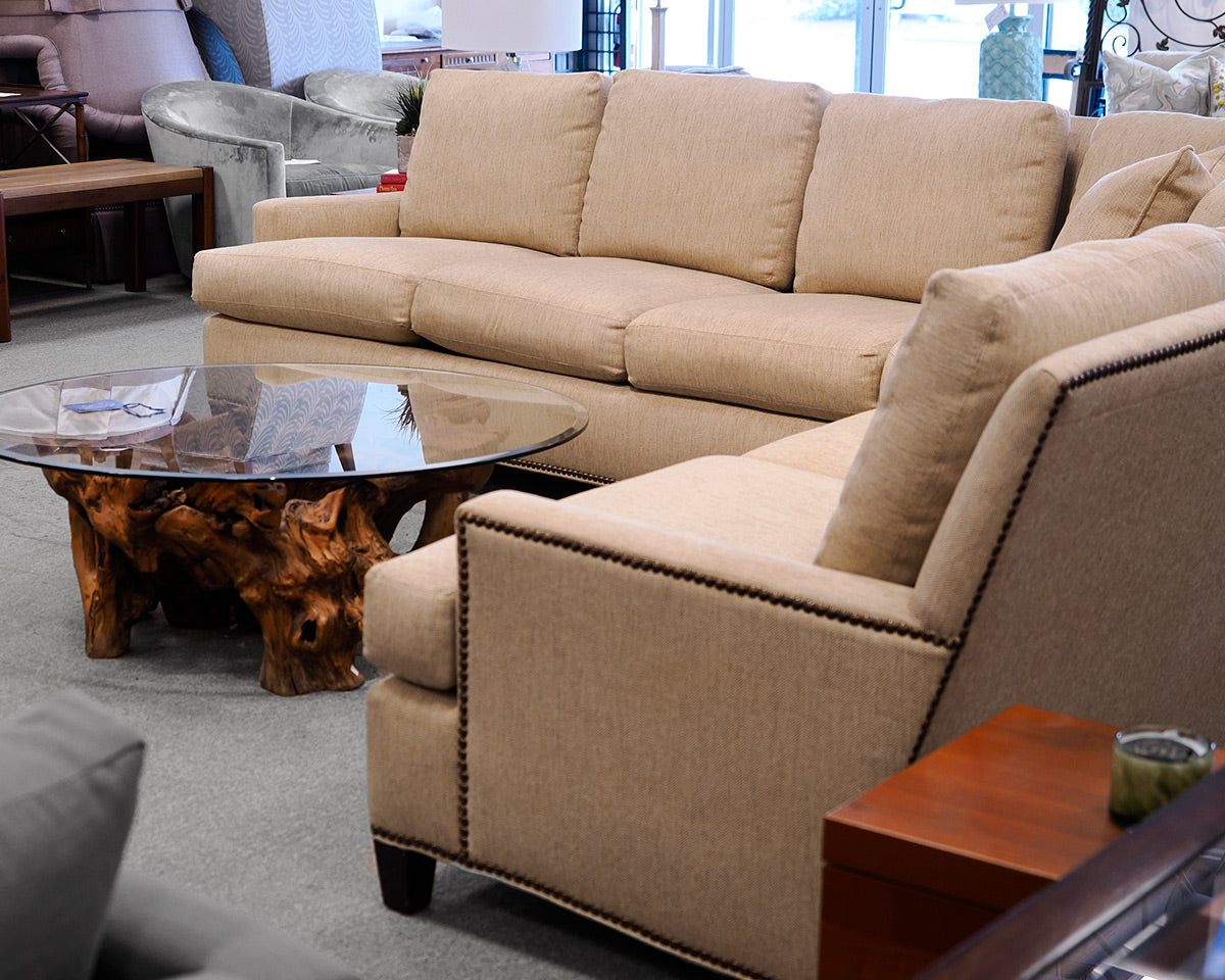 Custom Huntington House Upholstered 3-Piece Sectional