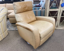 American Leather Sand Colored Leather Recliner/Swivel   Chair