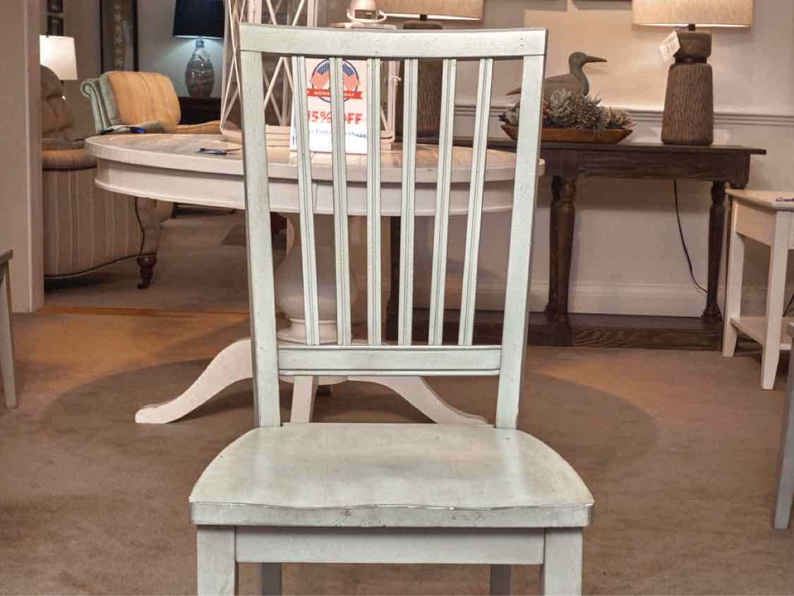 Set Of Universal Furniture Slat Back In Driftwood Grey Finish  Dining Chairs